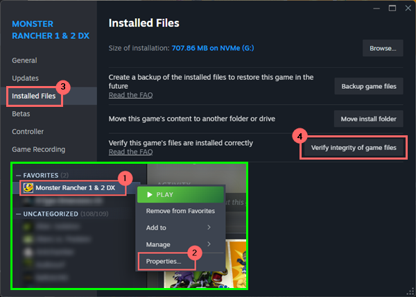 Repair game installation file integrity check