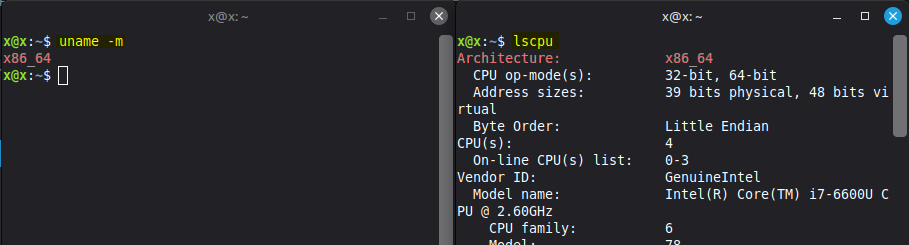 How to locate OS and processor architecture to confirm 64-bit on Linux