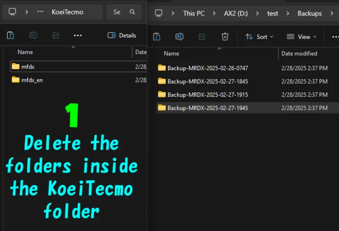 Monster Rancher DX Restore: Delete contents of KT folder.