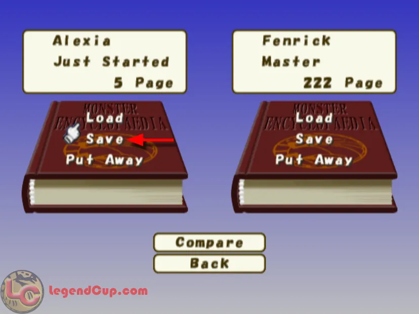 Monster Rancher 3 Save and Commit copied monsters to Memory Card Data