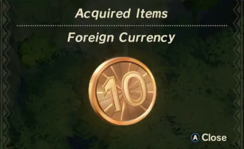 Kanegon Unlock item Foreign Currency