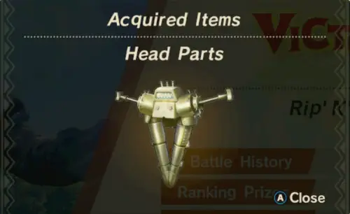 King Joe Unlock item Head Parts