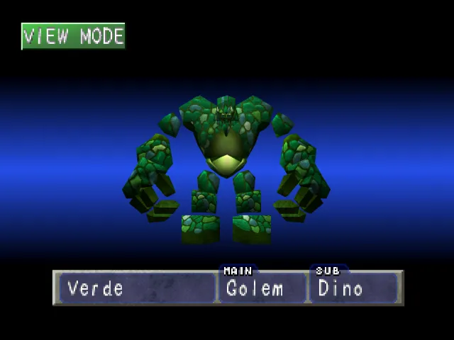 Golem/Dino (Verde) Monster Rancher 1 Golem