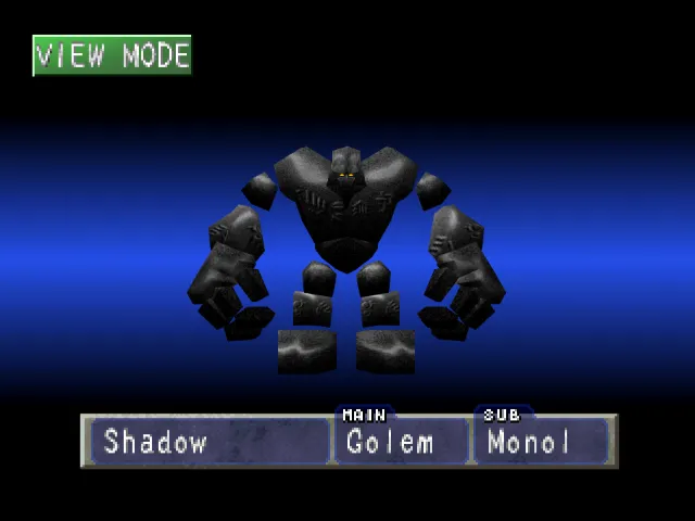 Golem/Monol (Shadow) Monster Rancher 1 Golem