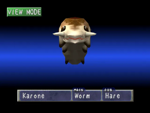 Worm/Hare (Karone) Monster Rancher 1 Worm