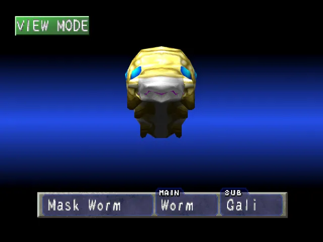Worm/Gali (Mask Worm) Monster Rancher 1 Worm