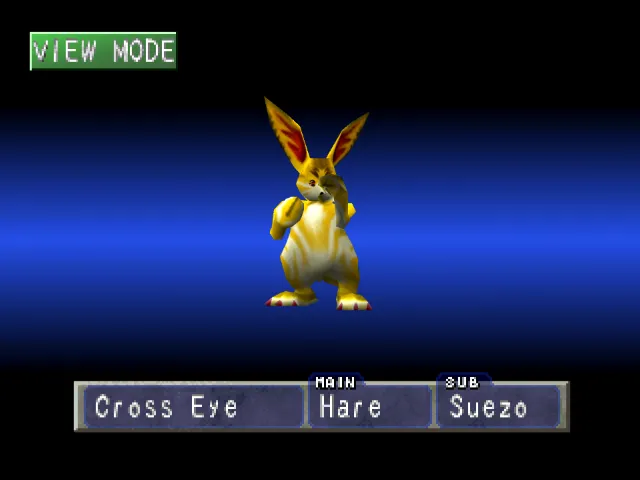 Hare/Suezo (Cross Eye) Monster Rancher 1 Hare
