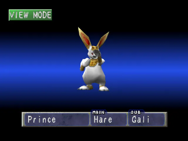 Hare/Gali (Prince) Monster Rancher 1 Hare