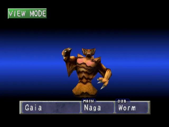 Naga/Worm (Gaia) Monster Rancher 1 Naga