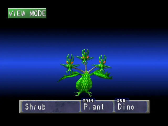 Plant/Dino (Shrub) Monster Rancher 1 Plant