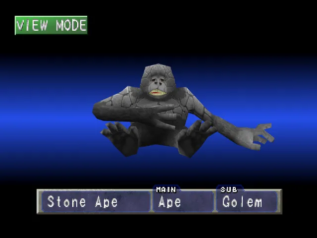 Ape/Golem (Stone Ape) Monster Rancher 1 Ape