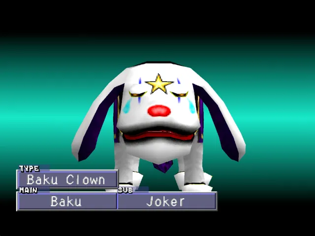 Baku/Joker (Baku Clown) Monster Rancher 2 Baku