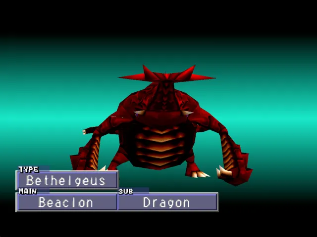Beaclon/Dragon (Bethelgeus) Monster Rancher 2 Beaclon