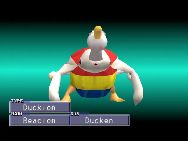 Beaclon/Ducken (Ducklon) Monster Rancher 2 Beaclon