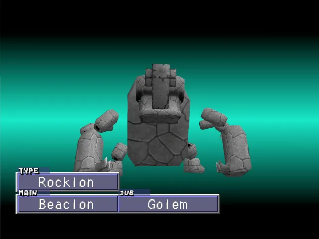 Beaclon/Golem (Rocklon) Monster Rancher 2 Beaclon