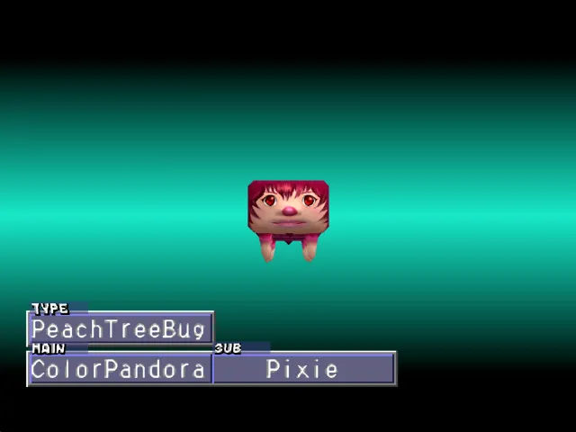 ColorPandora/Pixie (PeachTreeBug) Monster Rancher 2 ColorPandora