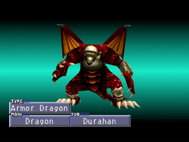 Dragon/Durahan (Armor Dragon) Monster Rancher 2 Dragon