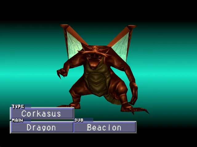 Dragon/Beaclon (Corkasus) Monster Rancher 2 Dragon