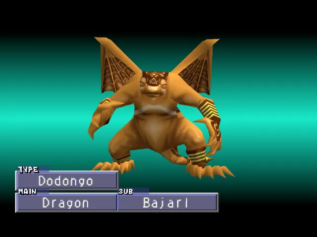 Dragon/Bajarl (Dodongo) Monster Rancher 2 Dragon