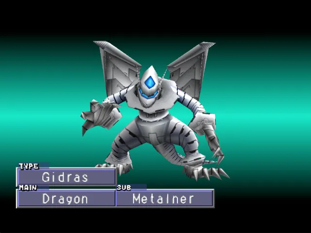 Dragon/Metalner (Gidras) Monster Rancher 2 Dragon