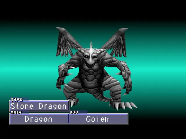 Dragon/Golem (Stone Dragon) Monster Rancher 2 Dragon