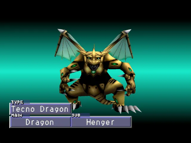Dragon/Henger (Tecno Dragon) Monster Rancher 2 Dragon