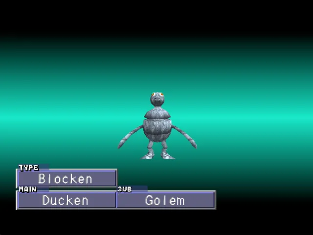 Ducken/Golem (Blocken) Monster Rancher 2 Ducken
