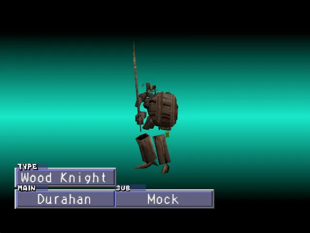 Durahan/Mock (Wood Knight) Monster Rancher 2 Durahan