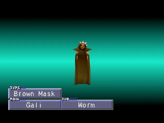 Gali/Worm (Brown Mask/Tsuchinoko) Monster Rancher 2 Gali