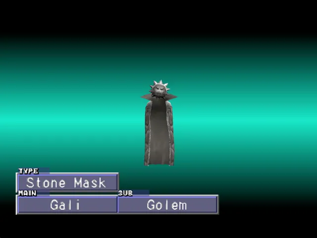Gali/Golem (Stone Mask/Warrior) Monster Rancher 2 Gali