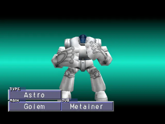 Golem/Metalner (Astro) Monster Rancher 2 Golem