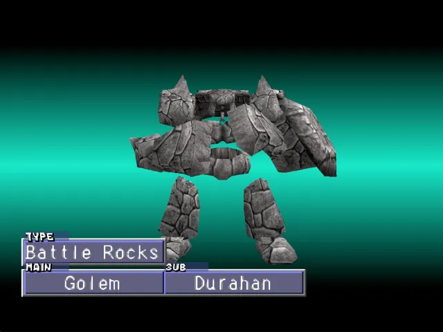 Golem/Durahan (Battle Rocks) Monster Rancher 2 Golem