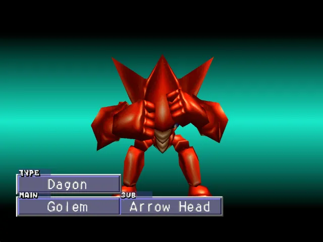 Golem/Arrow Head (Dagon) Monster Rancher 2 Golem