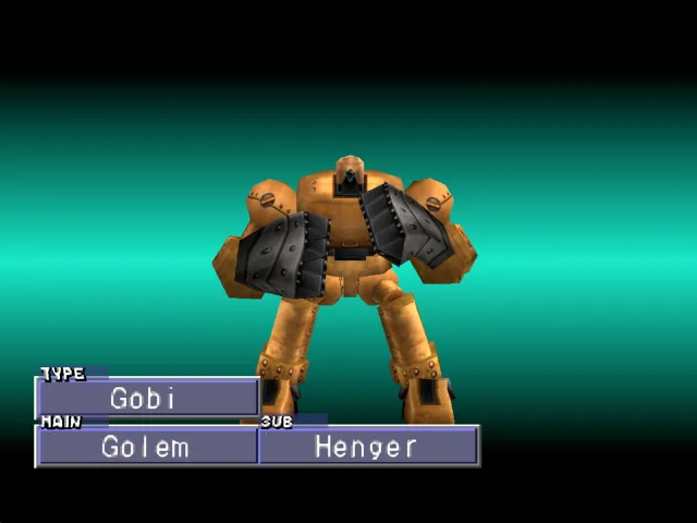Golem/Henger (Gobi) Monster Rancher 2 Golem