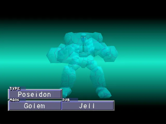 Golem/Jell (Poseidon) Monster Rancher 2 Golem