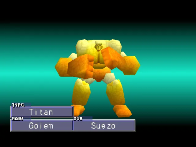 Golem/Suezo (Titan) Monster Rancher 2 Golem