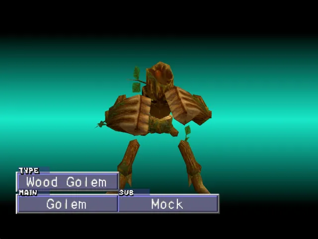 Golem/Mock (Wood Golem) Monster Rancher 2 Golem