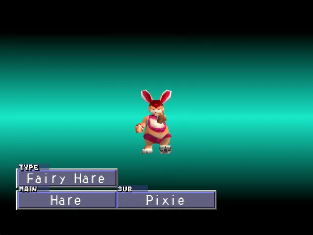 Hare/Pixie (Fairy Hare) Monster Rancher 2 Hare