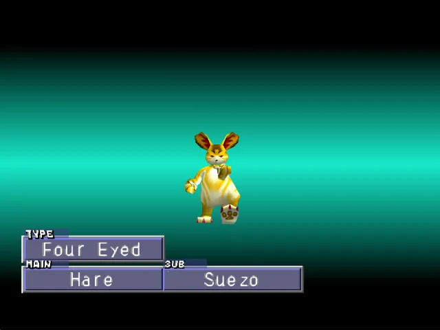 Hare/Suezo (Four Eyed) Monster Rancher 2 Hare
