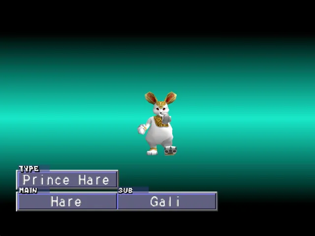 Hare/Gali (Prince Hare) Monster Rancher 2 Hare