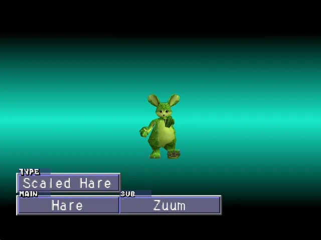 Hare/Zuum (Scaled Hare) Monster Rancher 2 Hare