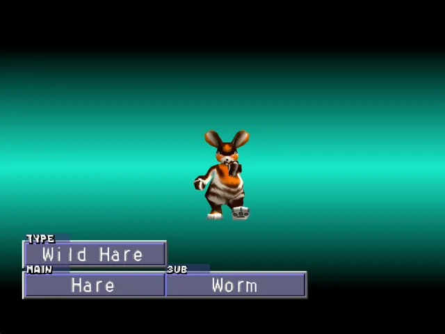 Hare/Worm (Wild Hare) Monster Rancher 2 Hare