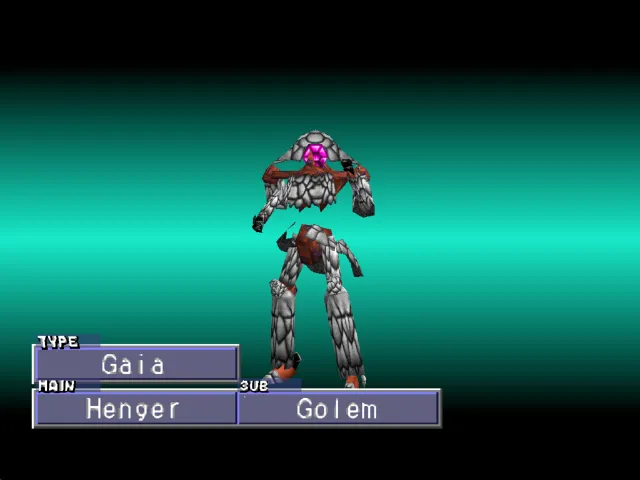 Henger/Golem (Gaia) Monster Rancher 2 Henger