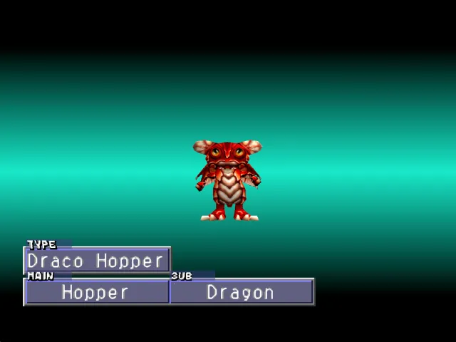 Hopper/Dragon (Draco Hopper) Monster Rancher 2 Hopper