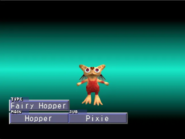 Hopper/Pixie (Fairy Hopper) Monster Rancher 2 Hopper