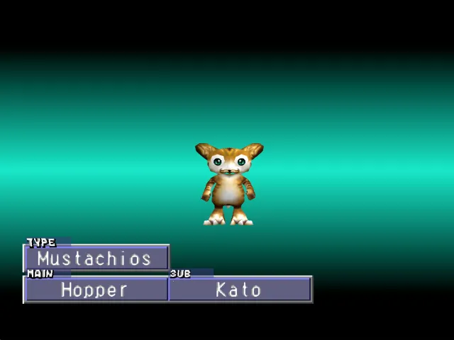 Hopper/Kato (Mustachios) Monster Rancher 2 Hopper