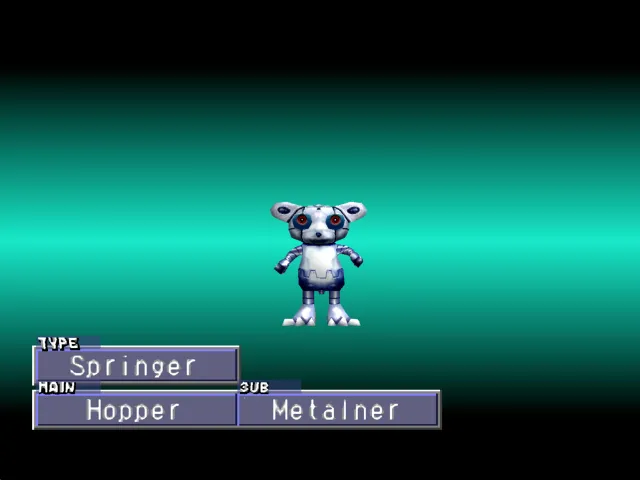 Hopper/Metalner (Springer) Monster Rancher 2 Hopper