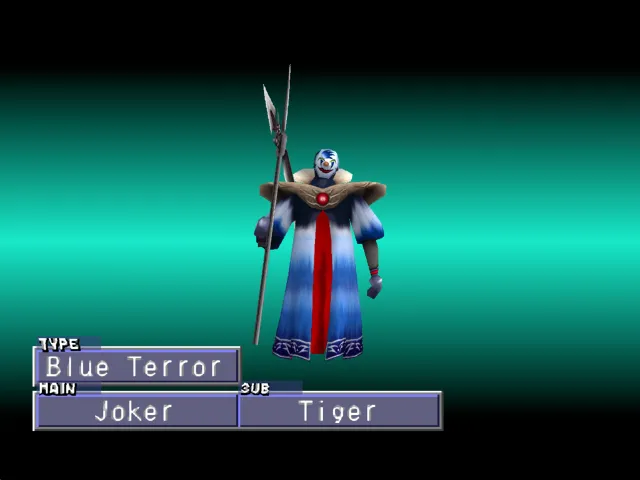 Joker/Tiger (Blue Terror) Monster Rancher 2 Joker