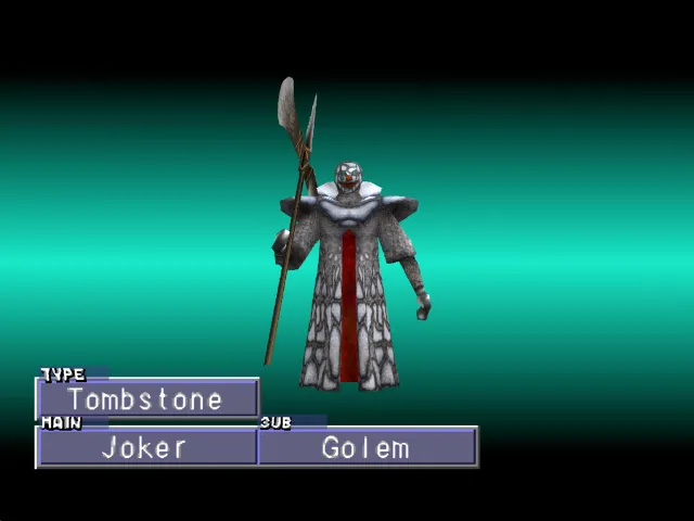 Joker/Golem (Tombstone) Monster Rancher 2 Joker