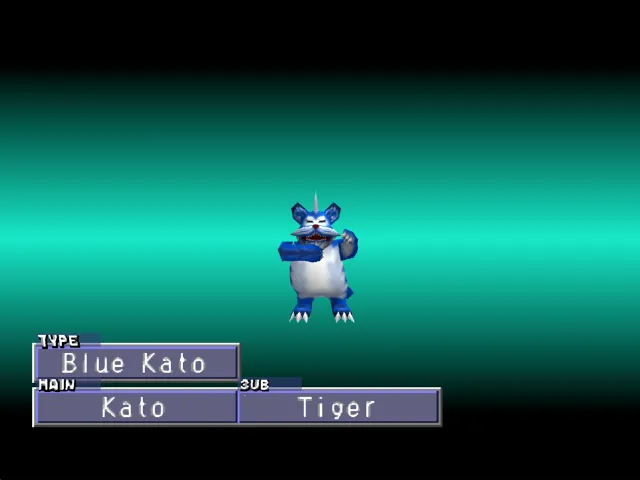 Kato/Tiger (Blue Kato) Monster Rancher 2 Kato